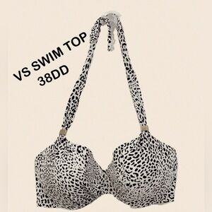 VS Black & White Halter Strap Bikini Swim Top
